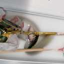 Valentine Gift Real Rose Dipped 24K Gold with Crystal Stand, Best Anniversary Rose Gift for Her Wife Mother Birthday Christmas (C21. Teal Blue -Thick Gold Blooming)