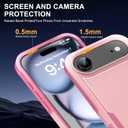 for iPhone Air Case [Shockproof] [Dropproof] [Heavy Duty Protection] [Pocket-Friendly] Slim & Tough Non-Slip Protective Phone Cover for iPhone Air 6.5inch, Pink