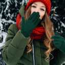 Toulite 36 Pair Adult Winter Gloves Bulk Warm Knitted Magical Gloves Stretchy Solid Color Mittens for Men Women Homeless