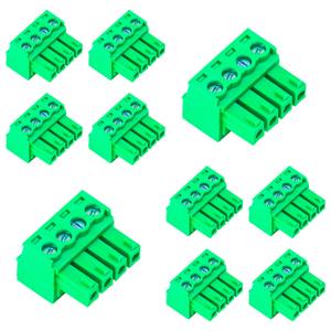 10 PCS 3.81mm Pitch Green Phoenix Type Connector 4 Pin PCB Screw Terminal Block