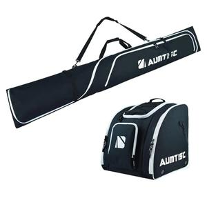 AUMTISC Padded Ski and Boots Bag Combo for Air Travel Flying, Skis Bags Adjustable Length for Skis Up to 200cm and Boots Up to Size 13