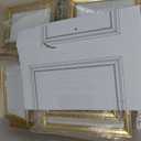 Kate and Laurel Adlynn Wall Picture Frame Set, 16" x 20" matted to 8" x 10", Gold, Set of 6