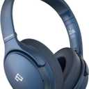 INFURTURE Over Ear Headphones Active Noise Cancelling Headphones, H1 Bluetooth Headphones, Deep Bass Headset, Low Latency, 90H Playtime, Foldable Headphone for Sport Running Cool Gadgets Gift, Blue