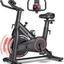 Exercise Bike, Adjustable Magnetic Resistance Stationary Bikes for Home with App Compatible, Quiet Indoor Cycling Bike with 350lbs Weight Capacity Comfortable Seat, Digital Monitor & Phone Mount