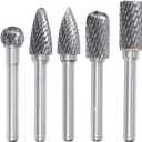5 PCS Double Cut 6X12MM Head SizeTungsten Carbide Rotary Burrs for Rotary Drill Die Grinder for Drilling Polishing Carving Engraving by Lukcase