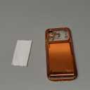 Meifigno for iPhone 17 Pro Wallet Case (Holds 3-4 Cards & Cash), Built-in Mirror & Kickstand, [Surround Raised Lens Protection] for iPhone 17 Pro Case with Card Holder for Women (6.3 inch), Orange