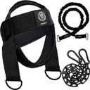 Neck Harness for Increases Neck Core Strength - Neck Exerciser with 30" Heavy Duty Steel Chain for Safely Lifting Weights Up to 280 lbs