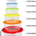 7Pcs Round Mixing Bowl Set Salad Bowl with Airtight Lids Plastic Nesting Mixing Bowl Set for Packing and Serving Christmas Salads Candies Cookies, Microwave Safe
