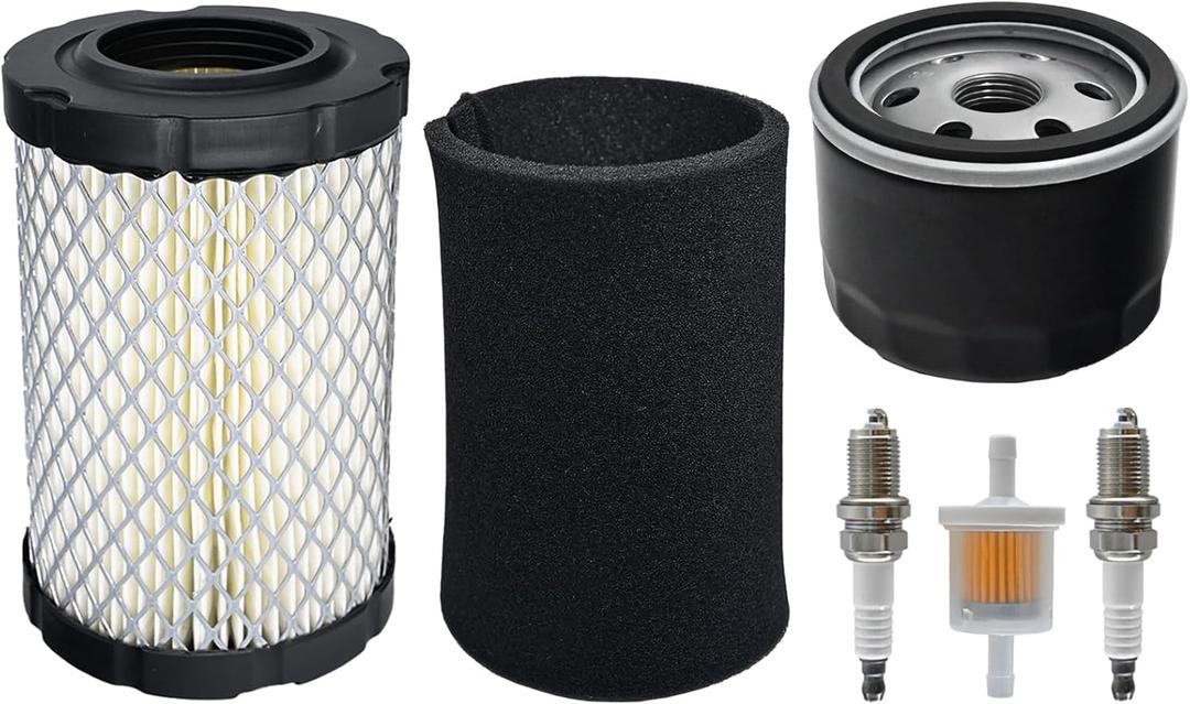 796031 YTH22V46 Air Filter Tune Up Kit Replacement for John Deere D100 D105 D110 D130 MIU14395, For Brigs & Straton 591334 594201 797704, Compatible with Husqvarn-a YTH24V48 YTA22V46