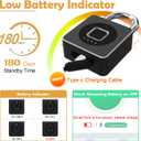 Pothunder Fingerprint Padlock with APP, Keyless Biometric Lock, Smart Waterproof Padlock Suitable for Gym, Locker, Gates, Fence, and Storage
