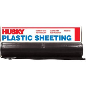 Poly-America 610B Husky Plastic Sheeting, 10ft x 100ft, Black