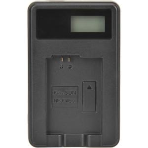 2 x Battery Charger, Camera Battery Charger Plastic Camera Charger with LCD Display for Camera