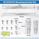 W10426979 24'' Dishwasher Mounting Bracket Kit with Column Level Fit for Whirlpool KitchenAid Maytag 24 Inch Dishwashers for Granite & Quartz Countertops Replaces AH3632890 EA3632890 PS3632890