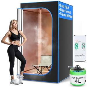 SereneLife SLISAU35BK Full Size Portable Steam Sauna –Personal Home Spa, 71"x35", Black SereneLife SLISAU35BK Full Size Portable Steam Sauna –Personal Home Spa, 71"x35", Black