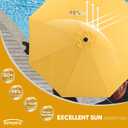 Tempera Patio Market Outdoor Table Umbrella with Push Button Tilt and Crank, Large Sun Umbrella with Sturdy Pole & Fade Resistant Canopy, Easy to Set