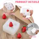 3D Strawberry Silicone Mold, 4 Cavity Strawberry Fondant Chocolate Molds Fruit Theme Baking Tools for Birthday Cake Decoration Cupcake Handmade Soap Ice Cream Candy Clay DIY Crafts