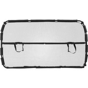 Happybuy 56" Wide Car Divider, Universal-Fit Dog Car Barrier for Full-Size Sedans, Trucks, SUVs. Black, Polyester Mesh, Clip Fastener