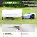 Robot Mower Garage, Robot Mower Accessories, Outdoor Storage shed, Durable rain-Proof and Ultraviolet-Proof Cover, Fits All Robotic Lawn Mowers (Thickened White)