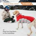 Small Dog Coat,Dog Jackets for Small Dogs,Warm Winter Jacket, Puppy Coat with Harness Built in,Waterproof Dogs Jacket,Puppy Cold Weather Coats,Pet Winter Clothes Snowsuit Shih Tzu Bichon,Red