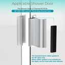 3" Clear Polycarbonate U-Channel with Magnet, 3-3/4" Bright Chrome Frameless Shower Door Handle with Metal Strike for 1/8", 5/32", 3/16" and 1/4" Thick Swing Glass Shower Doors