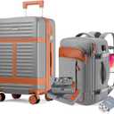 Lumesner 5 Piece Luggage Sets with Travel Backpack, 20" Carry On Hardside Spinner Suitcases, TSA Lock, Durable PC (Grey, 4 piece Set)