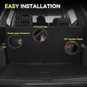 Tongama-Floor Mats for 2025 2026 Chevy Suburban/GMC Yukon XL 7 Seats with Bucket Seat, All Weather TPE Trunk Mat & 3rd Row Backrest Mats & Cargo Net & Door Sill Guards for Suburban Accessories