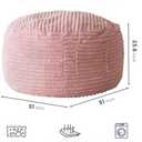 MAXYOYO Bean Bag Chair for Adults, Large 5 ft Bean Bag Chair with Foam Filling, Ultra Soft Fur Lazy Sofa for Living Room Bedroom, Machine Washable Cover (Pink)