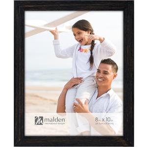 Malden International Designs 8X10 Picture Frame, Rough Black