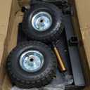 Lawn Mower Wheels Sulky, Walk Behind Mower-Sulky, Lawn Trailer with Dual 10" Vacuum Tires for Mower, Easy Forward & Reverse Lawn Mower Trailer, Black