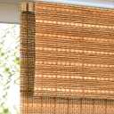 LazBlinds Cordless Bamboo Roman Shades, Light Filtering Window Treatment, Roll Up Bamboo Blinds for Windows, 29'' W x 60'' H