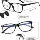 SIGVAN Ladies Reading Glasses Blue Light Blocking Spring Hinge Fashion Pattern Print Eyeglasses for Women (Black)