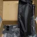 Projector Stand Tripod Adjustable, Laptop Height from 23.5 to 46.5 inches with Gooseneck Phone Holder, Floor for Office, Home, Stage, Studio, DJ Racks Holder Mount, 23.5inch-46.5inch (Black)