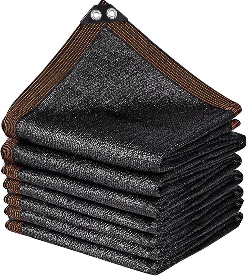 winemana Black Shade Cloth 90%, 30x50 FT Mesh Tarp - Garden Shade for Greenhouse, Patio, Vegetables, Plants Cover and Chicken Coops, Sunshade Net for Outdoor Protection with Reinforced Grommets