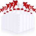 Gandeer 10 Pcs 48 oz Plastic Spray Bottle Bulk Refillable Empty Leakproof Heavy Duty Spray Bottles with Adjustable Nozzle for Cleaning Supplies Mist Bottles Planting(Red White,Classic Style)