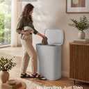 SONGMICS Laundry Hamper with Lid and Pedal, 160L Laundry Basket，2 Sections