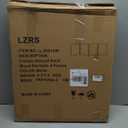 LZRS Extra-Wide Clear Dog Gate for Indoor Use - Transparent Pet Fence with Solid Hardwood and Plastic Board, Stylish & Durable freestanding Pet Gate for Doorways, Stairs and Hallways-4 Panel White