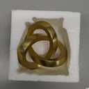 Knot Geometric Sculpture Decor,Mid Century Modern Abstract Figurines,Home Decor Statue,Bookcase Decor,Decorative Accents for Living Room, Coffee Table, Office Desktop, Shelf (Gold)