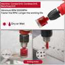 Diamond Core Drill Bits Set - FOCSTOL 8pcs (6/8/10/12/20/25/32/35mm) Diamond Hole Saw Kit with Round Shank for Porcelain Ceramic Tile Marble Granite