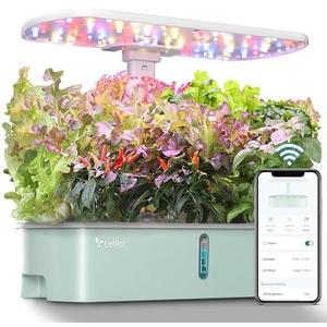 LetPot LPH-Air Hydroponics Growing System Kits, APP & WiFi Controlled Smart Indoor Garden with 24W Grow Light Full Spectrum, 10 Pods Planter Indoor Gardening for Gifts, Kitchen, Vegetable (Green)