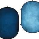 Kate Collapsible Backdrop Pop Up Backdrops Portable Folded Blue Background for Portrait Photography, for Video Conference, for Live Stream, 5x6.5ft (CB03)