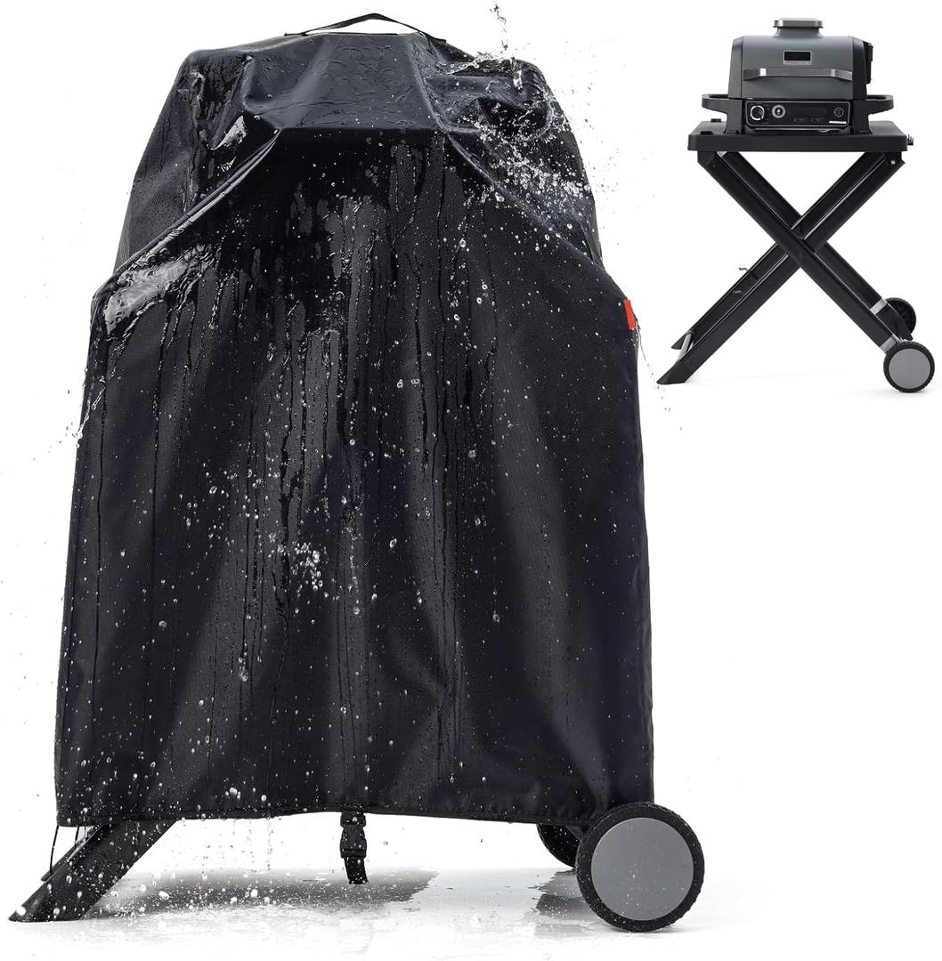 Waterproof Cover for Ninja Woodfire Outdoor Grill on XSKSTAND Woodfire Collapsible Stand, Outdoor Grill Accessories for Ninja Wood Fire Smoker OG700 Series (Cover Only)