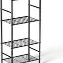 Abiglifty Storage Shelves, 4-Tier Wire Shelving, Metal Shelving with Adjustable Leveling Feet, Garage Storage for Bathroom, Closet, Kitchen