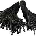 Black White Hang Tag String Snap Lock Loop Pin Fastener Hook Tie for Clothing Price Tag Hhanging 6.3'' Inch (Black 1000pcs)