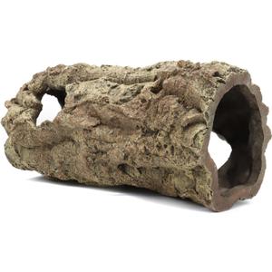 Reptile Terrarium Hideout Decor, Resin Wood Hide Decor for Reptiles, Fish, Amphibians, Small Animals (Large)