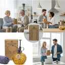 OFFIDIX Vintage Glass Spray Bottle, 300ML Plant Mister with Plastic Top Pump, Garden Sprayer, Cleaning (Brown)