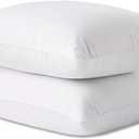Hotel Collection Bed Pillows Standard Size Set of 2 Back Sleeper Pillow for Adults Stomach Kids Side Sleeping Medium Soft Plush Fluffy White 20x26 inches