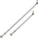 Go Kart Tie Rod Kit Short + Long Replacement for Go Kart Cart Powersports Accessories Parts with Rod End 3/8-24 Female Thread