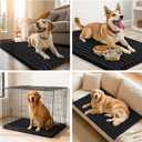 Smiry Dog Door Mat for Muddy Paws 30x20, Extra Soft Absorbent Chenille Doormat, Trap Moisture and Dirt, Non-Slip Machine Washable Front Door Mat for Indoor Entrance Inside Floor, Black