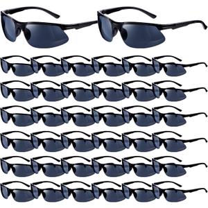 Kathfly 36 Pcs Safety Glasses Work Scratch Resistant Glasses Protective Safety Goggles Eyewear with Lens(Black)
