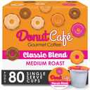 Donut Caf - Coffee Gourmet Pods, Classic Blend, Medium Roast Non-GMO, Gluten Free Compatible with Keurig K Cup Brewers Smooth & Delicious 80 Count, BBD 12/29/2027